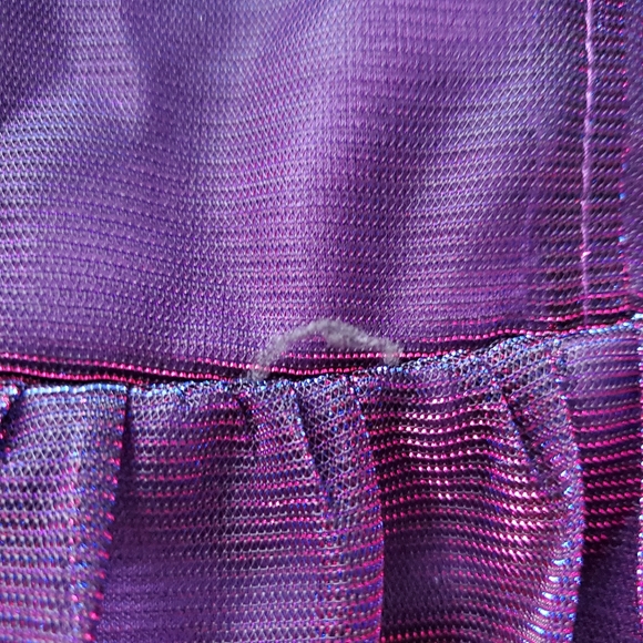Lucca Couture Urban Outfitters UA Iridescent Purple Shift Mini Dress Strapless - Picture 11 of 11